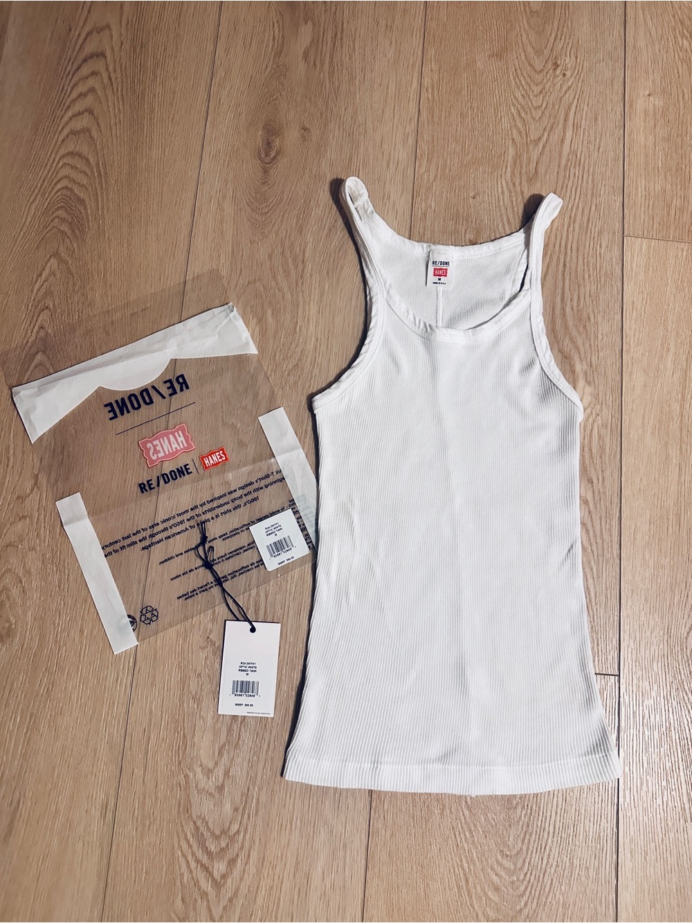 Like New! 💫🤍 Re/Done Optic White Ribbed Tank Medium